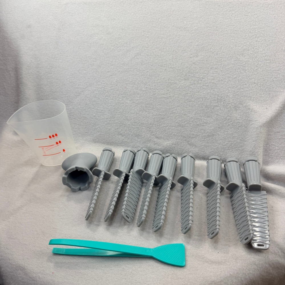 Pampered Chef Quicksicle Maker ReplacementParts 9 Stick Measuring Cup Tongs Grey